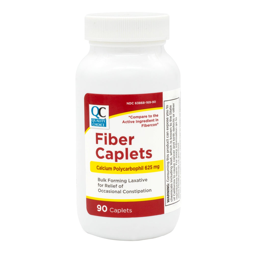 90-count bottle of Quality Choice Fiber Caplets