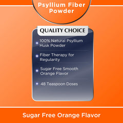 Glass of water with dissolving orange fiber powder