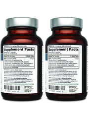 Bottle side view 1 of AHCC Kinoko Platinum 750 mg 2-pack