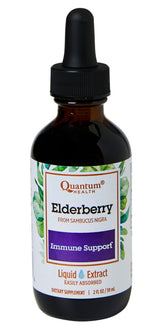 Quantum Health Black Elderberry Liquid Extract bottle with 2 oz