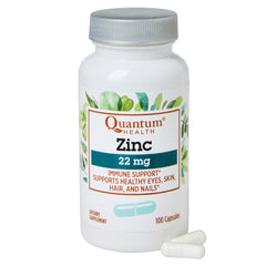 Quantum Health Zinc Gluconate bottle with capsules