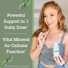 Concept image showing healthy hair, skin and nails with zinc