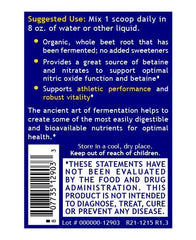 Quantum Nutrition QNL Qultured Fermented Beets label close-up highlights gluten-free and vegan formula