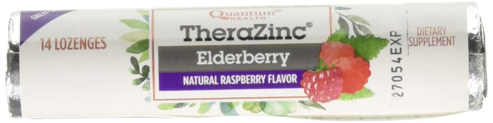Quantum Zinc Elderberry Raspberry Lozenges box, 1.2oz, 12 per case