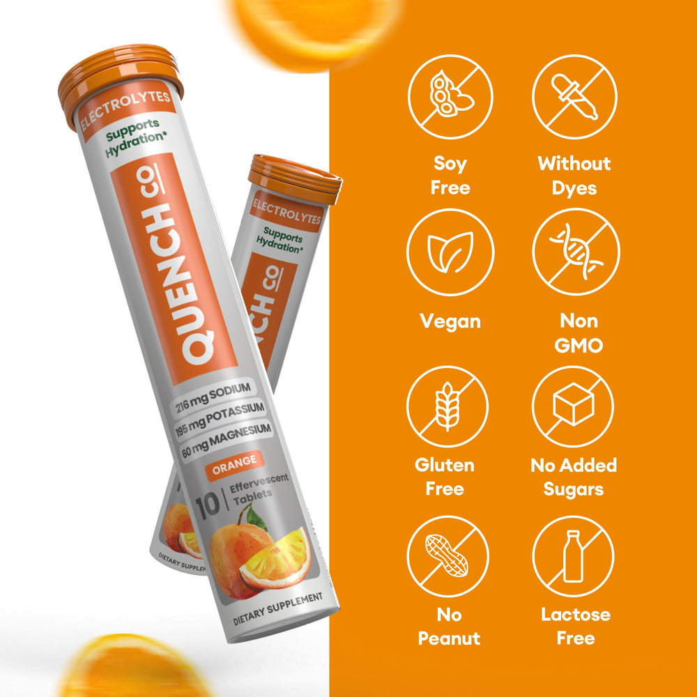 Quench Electrolyte Tablets in active bottle during workout.