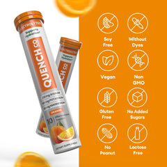 Quench Electrolyte Tablets in active bottle during workout.