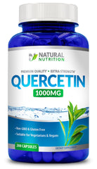 Front view of Quercetin 1000mg 200 capsules bottle