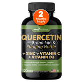 Quercetin 500mg with bromelain and nettle immune support capsules