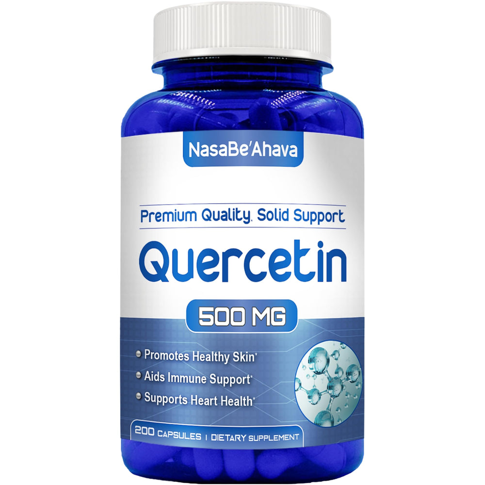 Quercetin 500mg capsules bottle front view