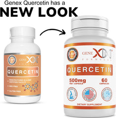 Close-up of Quercetin 500mg dihydrate capsules