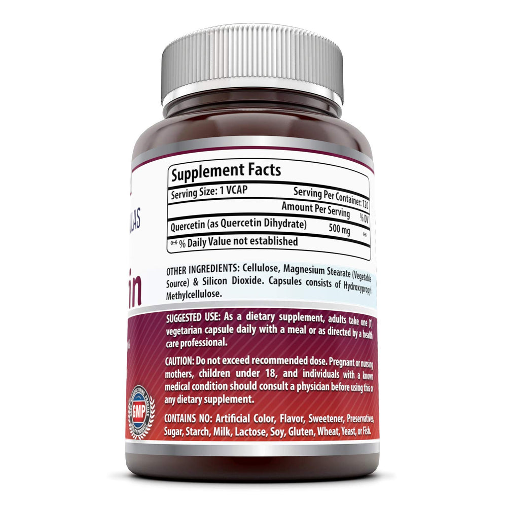 Quercetin 500mg vegetarian capsules packaging