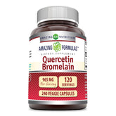 Quercetin 800 mg with Bromelain 165 mg veggie capsules - 240 count