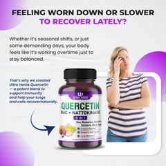 Ingredient blend including zinc, quercetin, NAC, nattokinase, bromelain, elderberry, turmeric, and black pepper