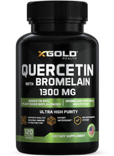 Quercetin + Bromelain 120-count bottle front label