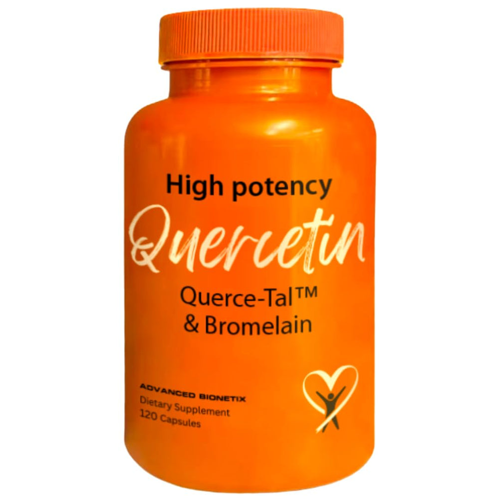 Bottle of Querce-Tal Quercetin + Bromelain 120 Veg Capsules