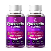 Front view of Quercetin Gummies 2-pack bottle