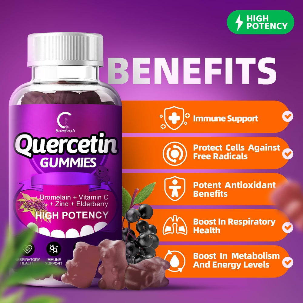 Front label of Quercetin Gummies 2-pack