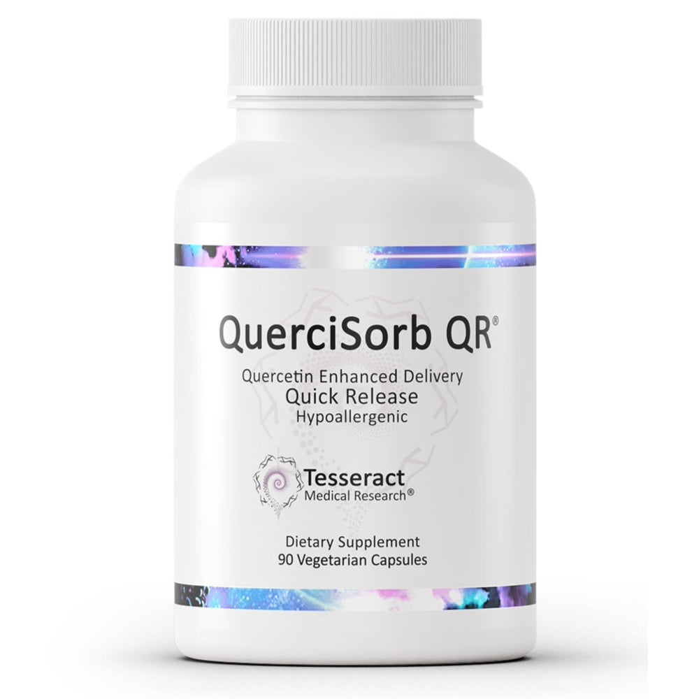 Bottle of QuerciSorb QR Immune Support Supplement 400 mg, 90 capsules