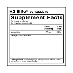 Hydrogen water being prepared with H2 Elite tablet