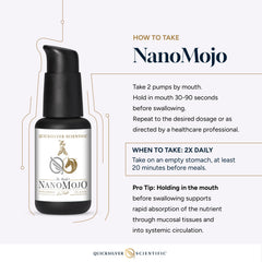 Quicksilver Nanomojo ingredient-lecithin emphasizes soy-free liposomal formulation benefits
