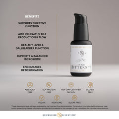 Quicksilver Scientific Dr. Shades Bitters No. 9 essential-oil blend close-up for bile flow and gut balance.