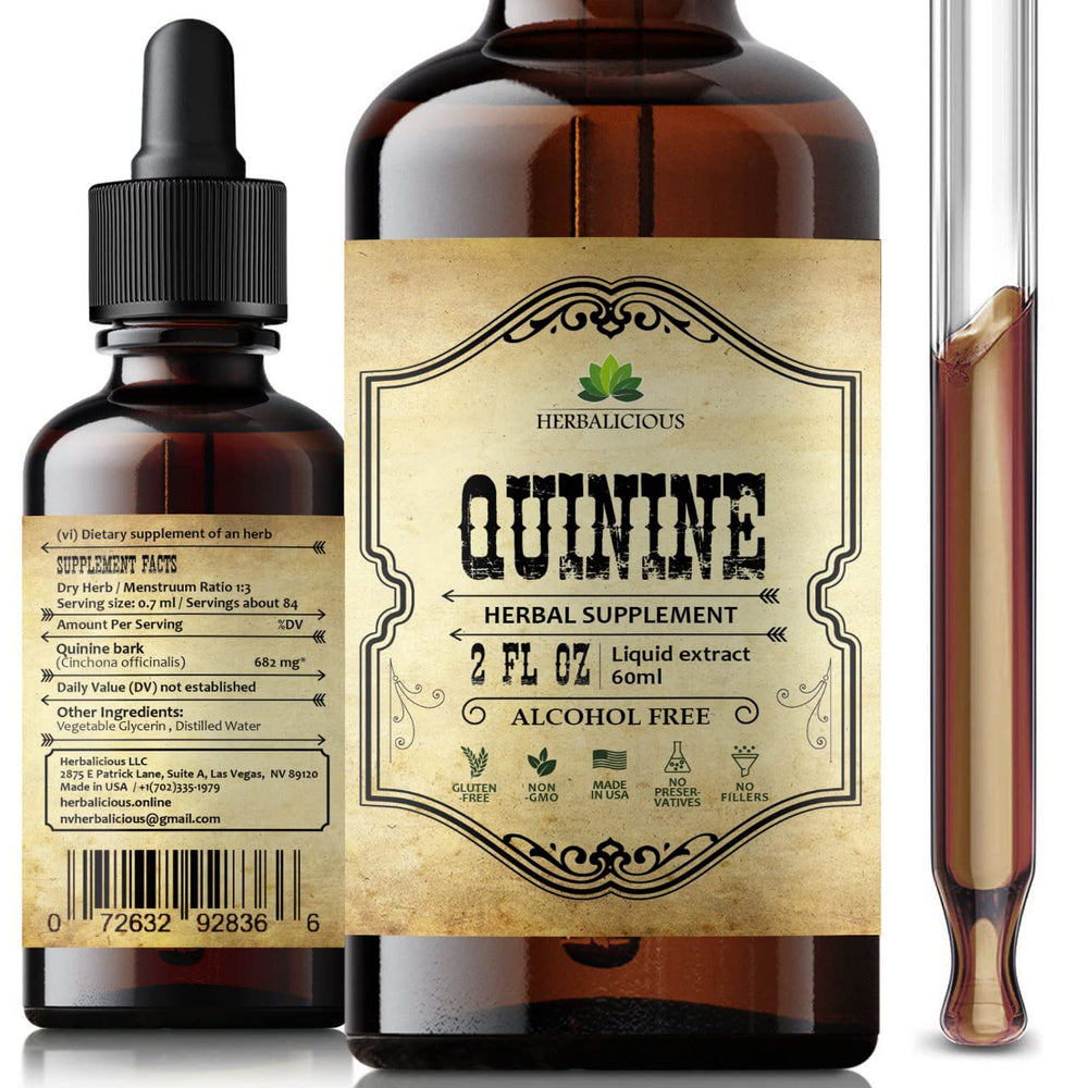 Quinine Liquid Extract 2oz bottle front view
