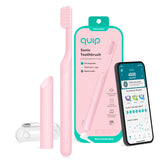 Quip All-Pink Rechargeable Smart Sonic Toothbrush with metal handle