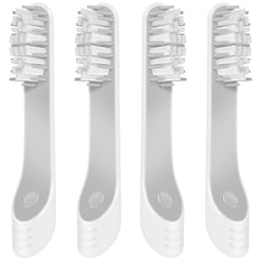 Quip-compatible toothbrush replacement heads in gray, 4-pack