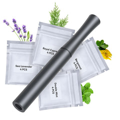 Quit Bad Habit Flavored Air Device - aluminum exterior close-up