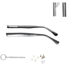 QYAJS Black Glasses Arm Replacement - 1 Pair