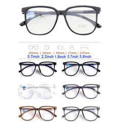 Package contents: eyeglasses frame, carry case, and cleaning cloth