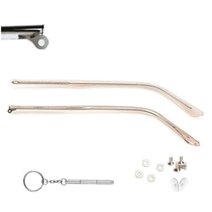 QYAJS rose gold metal eyeglass frame arms close-up 01