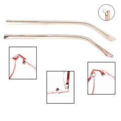 QYAJS rose gold metal eyeglass frame arms close-up 02
