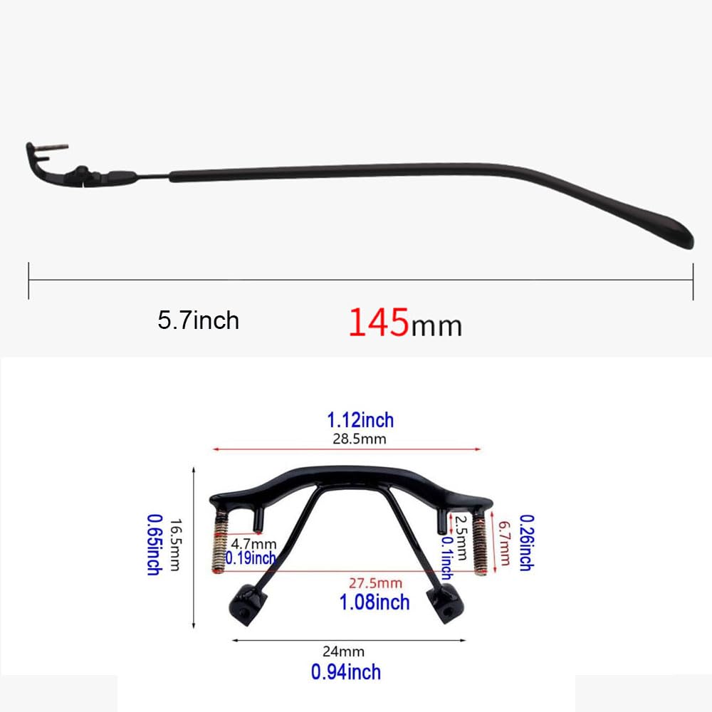 Rimless glasses nose bridge and frame details