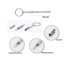 Package contents: 1 pair pink temple arms and 1x 3-in-1 screwdriver