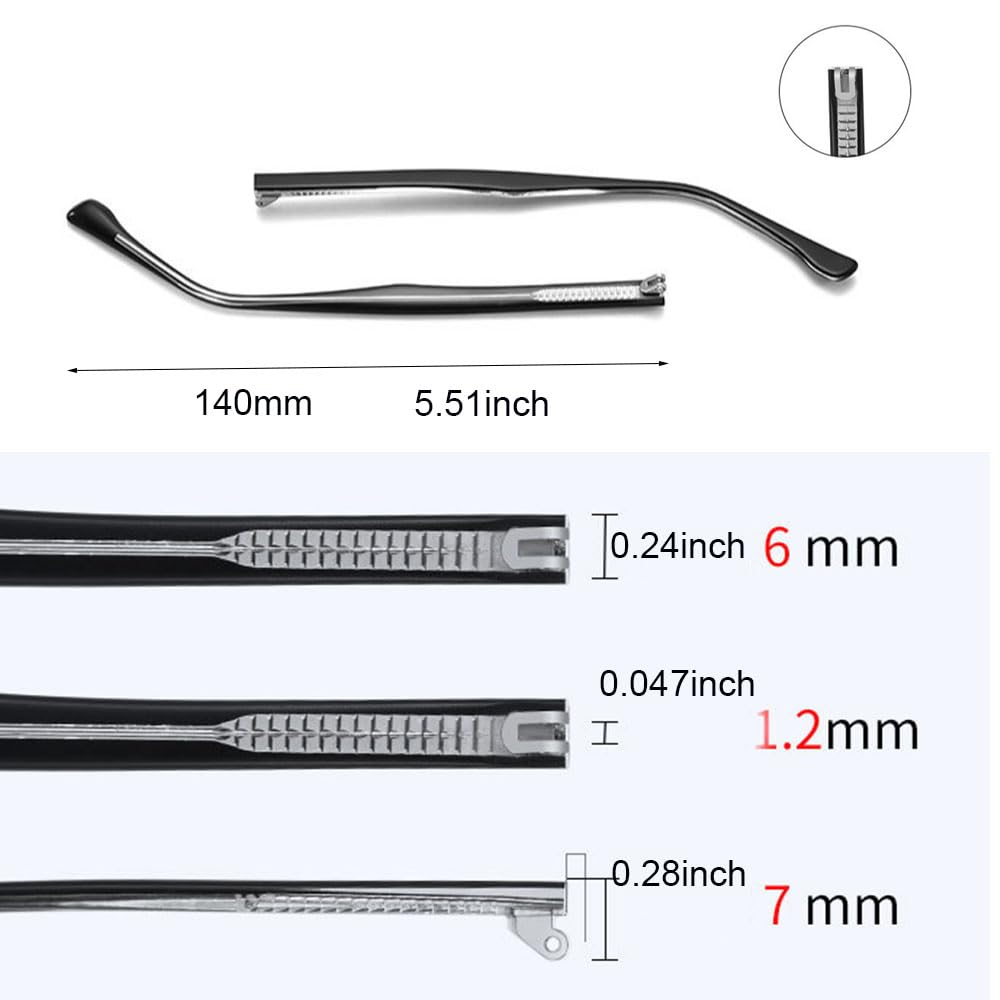 Temple Arms Replacement with Screws and Washers