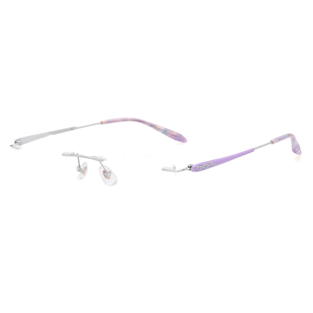 QYAJS titanium rimless glasses frame with replacement arms