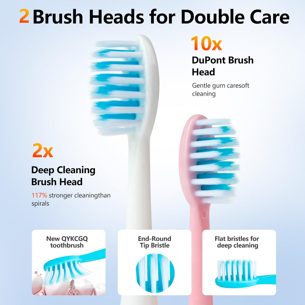 Six brushing modes on the toothbrush: novice, gentle, clean, whitening, polishing, massage
