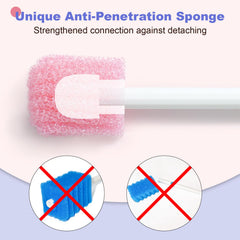 Enhanced rod-sponge connection preventing detachment
