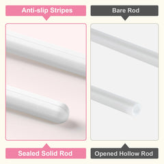 Anti-slip textured rod for easier grip