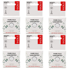 Pack of 6 RADIUS Natural Silk Dental Floss (33 yards each)