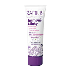 Radius ImmuniMinty Immune Support Toothpaste Elderberry Mint 2.5 oz packaging
