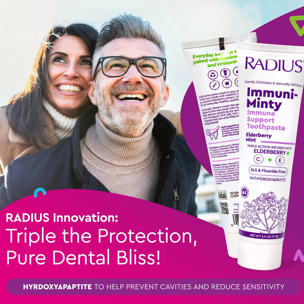 Ingredients highlight: Elderberry Extract, Hydroxyapatite, Vitamin C and Vitamin E