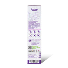 SLS-free and Fluoride-free statement on packaging