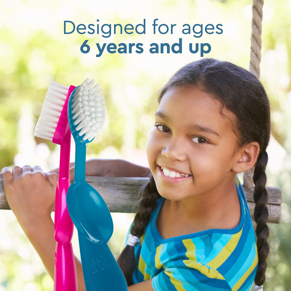 Close-up of Radius Kidz toothbrush bristles