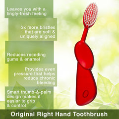 Ergonomic design emphasizing easy-grip for right-handed use