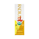 Radius USDA Kids Organic Toothpaste Coconut Banana 3 oz box and tube
