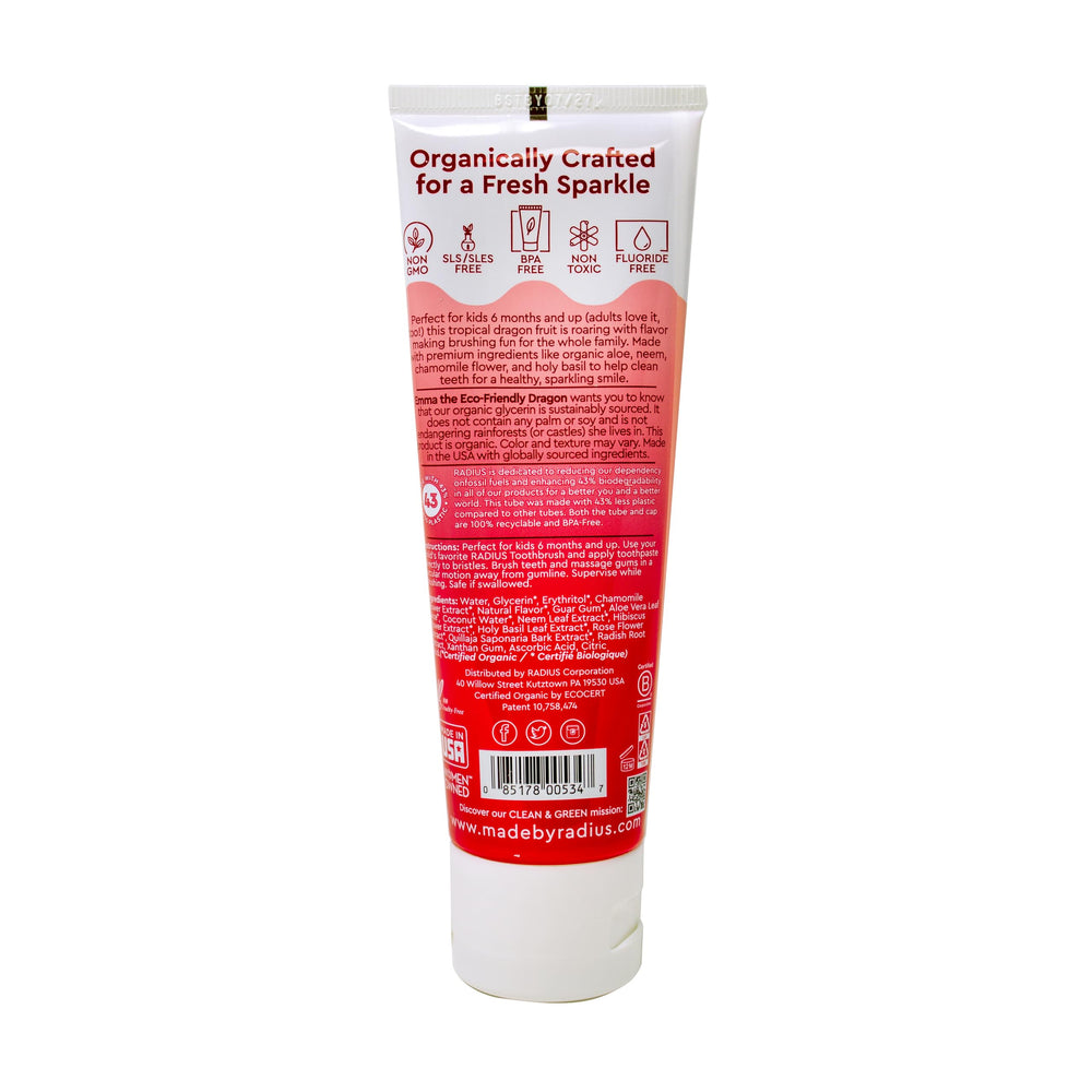 Packaging highlights non-toxic, gluten-free and fluoride-free claims