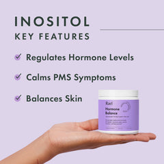 Close-up of the 40:1 Myo-Inositol to D-Chiro Inositol ratio on a label