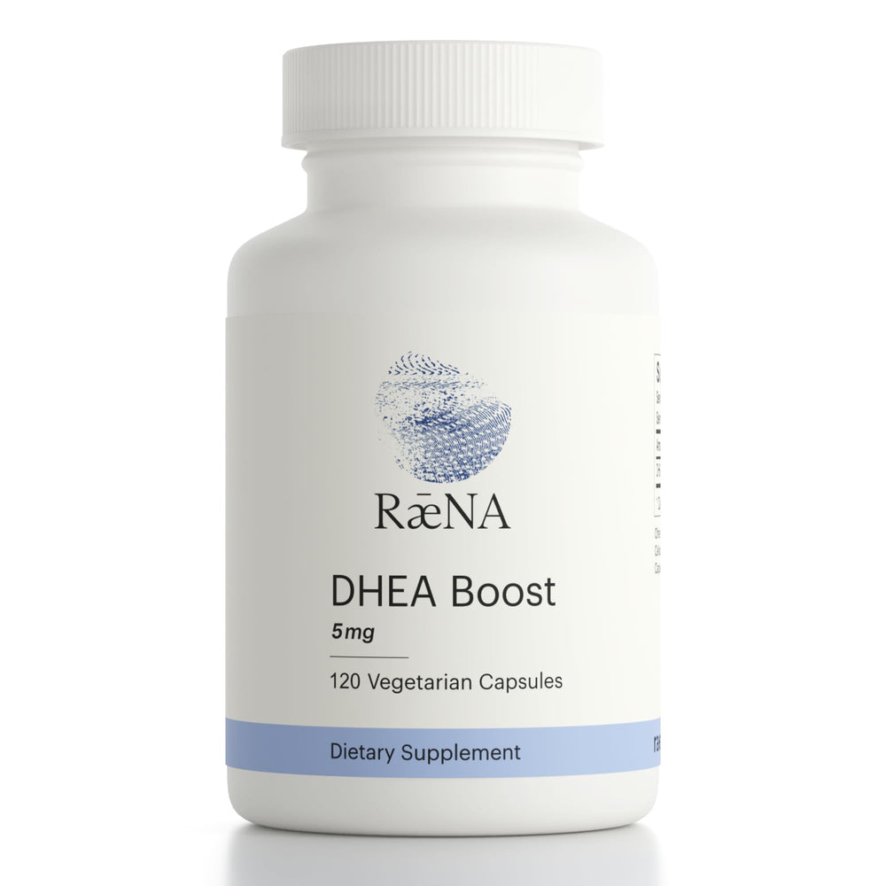 Raena DHEA 5mg bottle hero image on white background